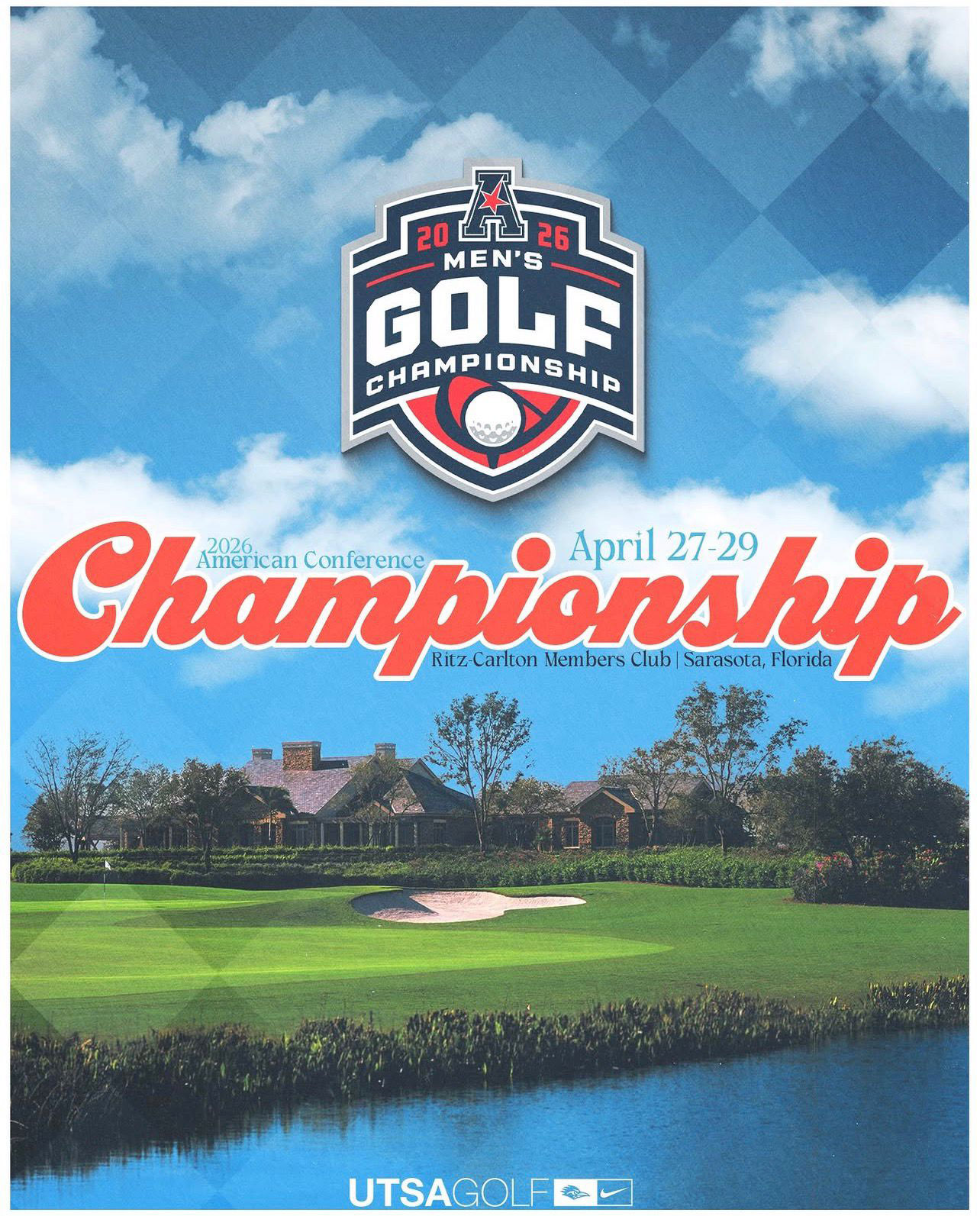 Official Tournament Poster: Joshua Hong at the 2026 AAC Men’s Golf Championship