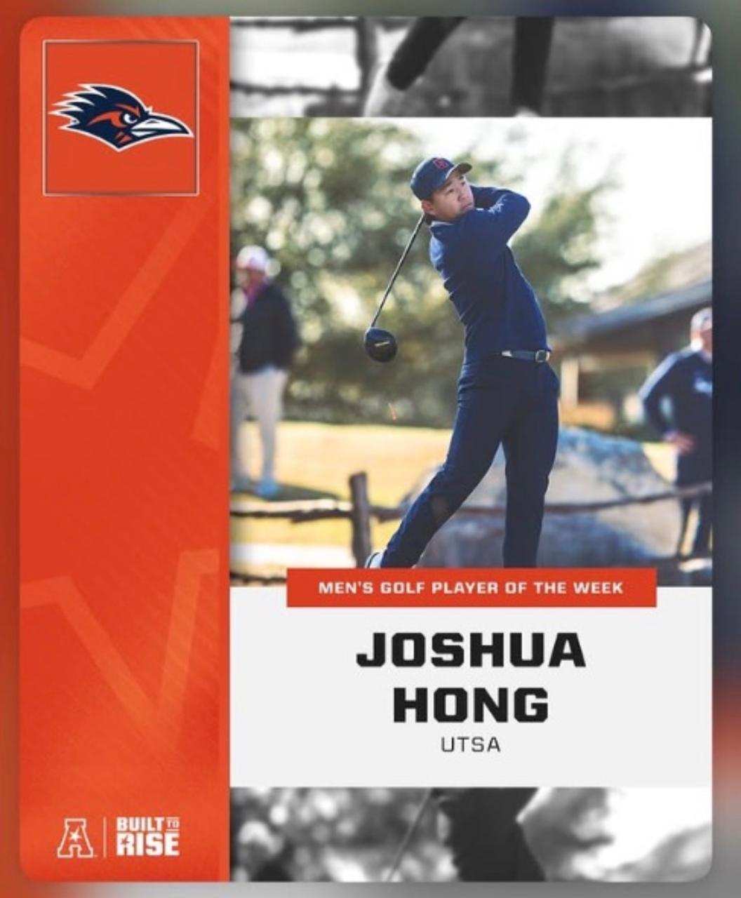 Joshua Hong UTSA American Conference Player of The Week Honor