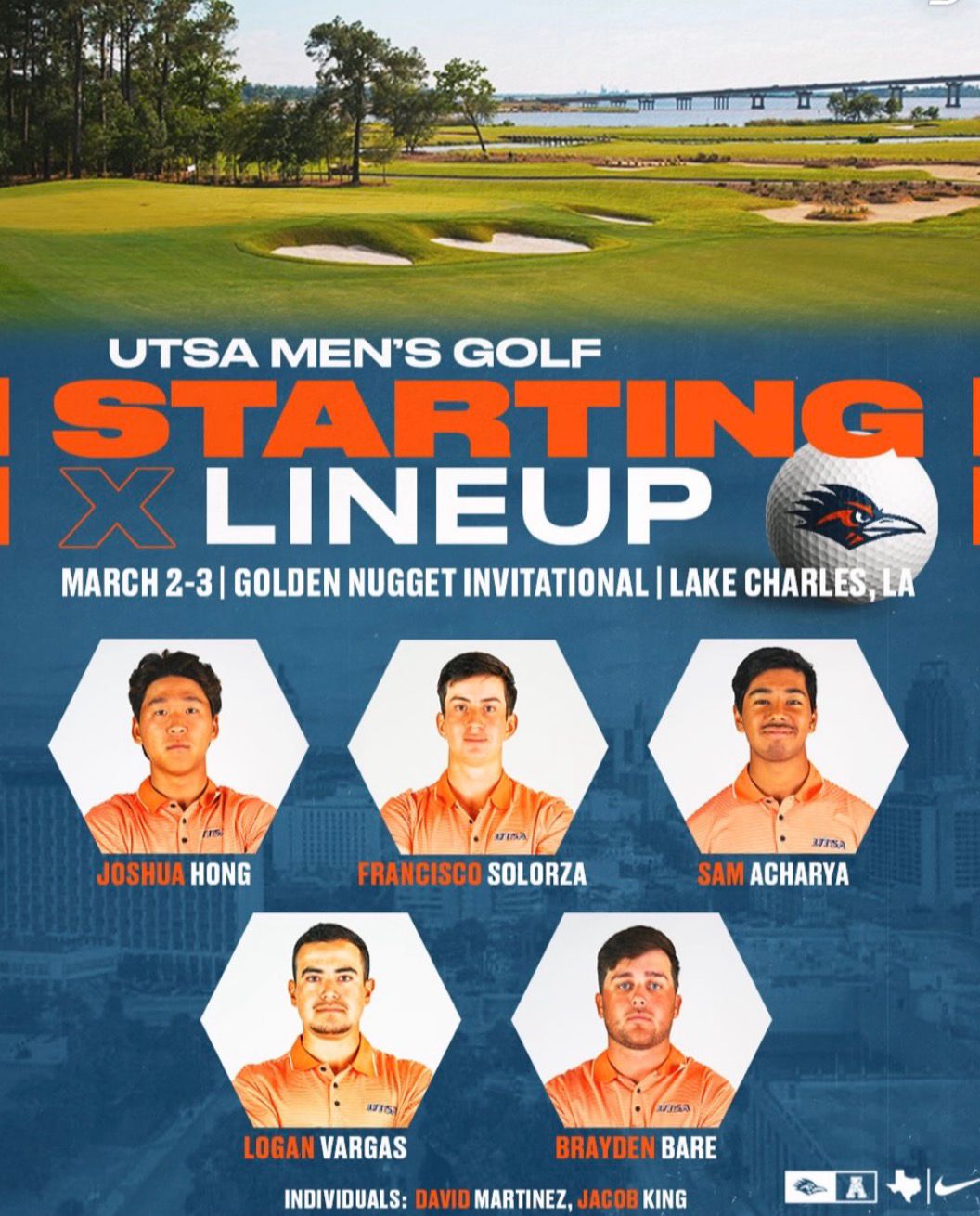 Joshua Hong UTSA Men's Golf 2026 Golden Nugget Lineup