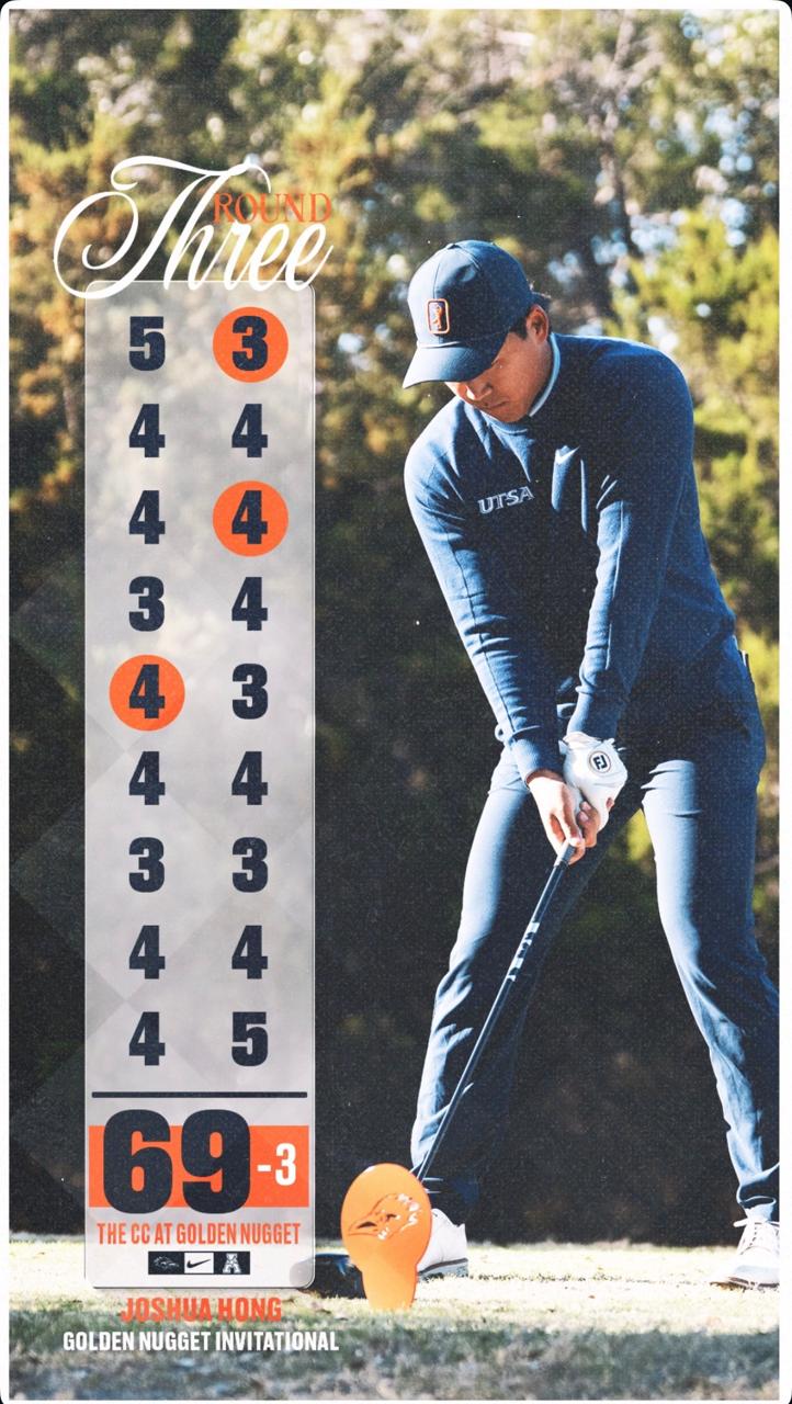 Joshua Hong UTSA Men's Golf Round 3 69