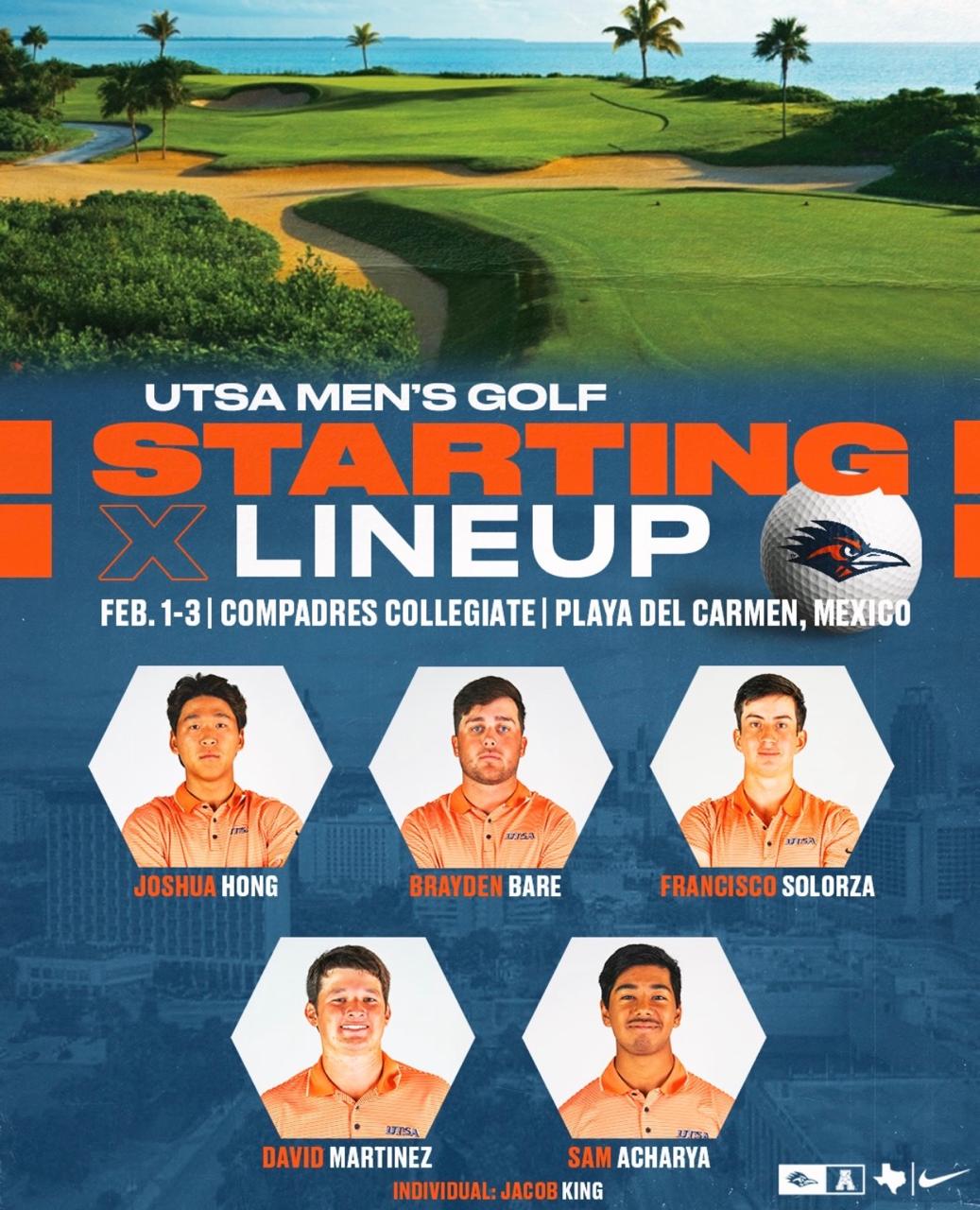 Joshua Hong UTSA Men's Golf 2026 Spring Opener Line-up UTRGV