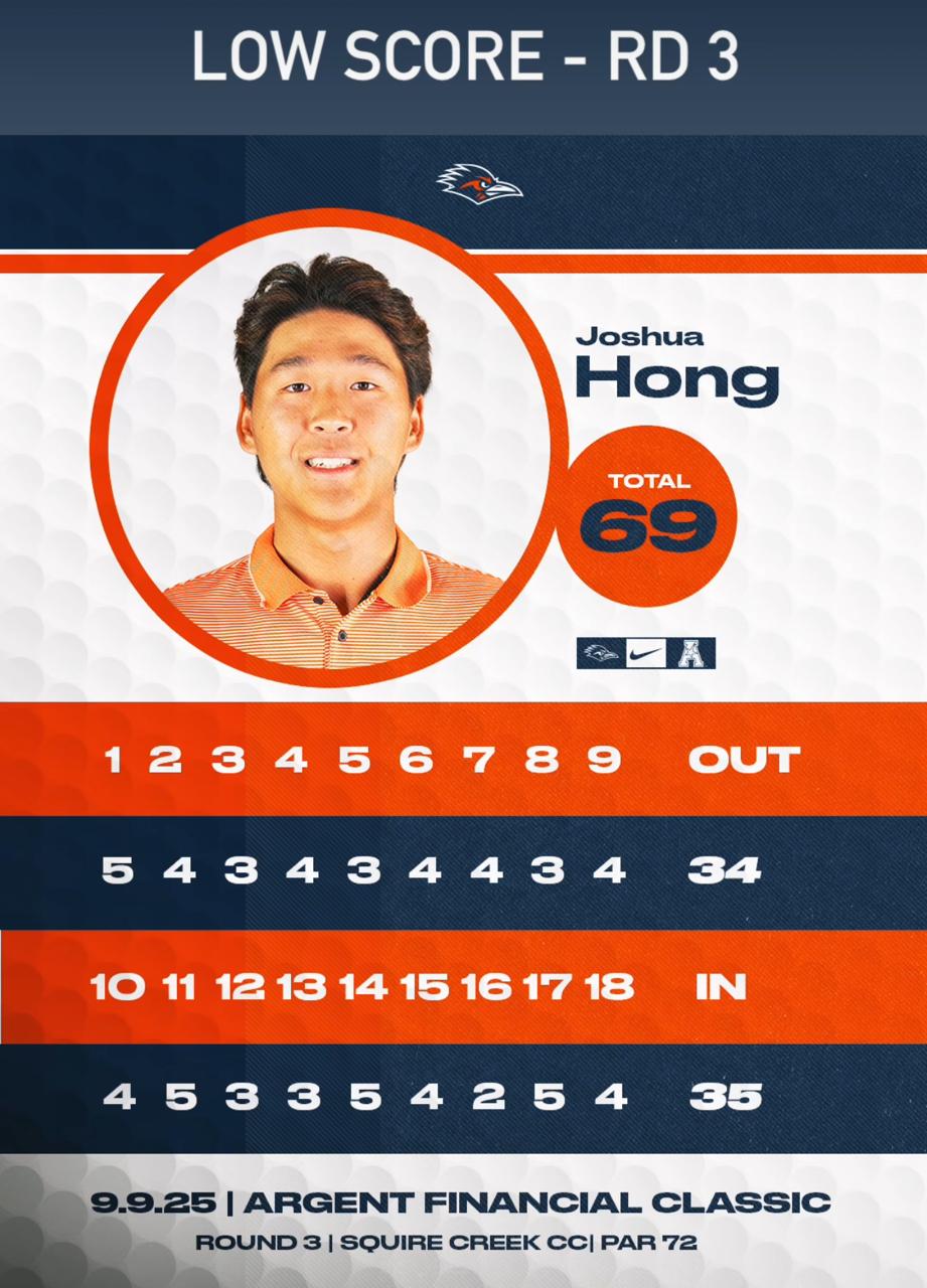 Joshua Hong UTSA Men's Golf Argent Financial Classic Round Score 69
