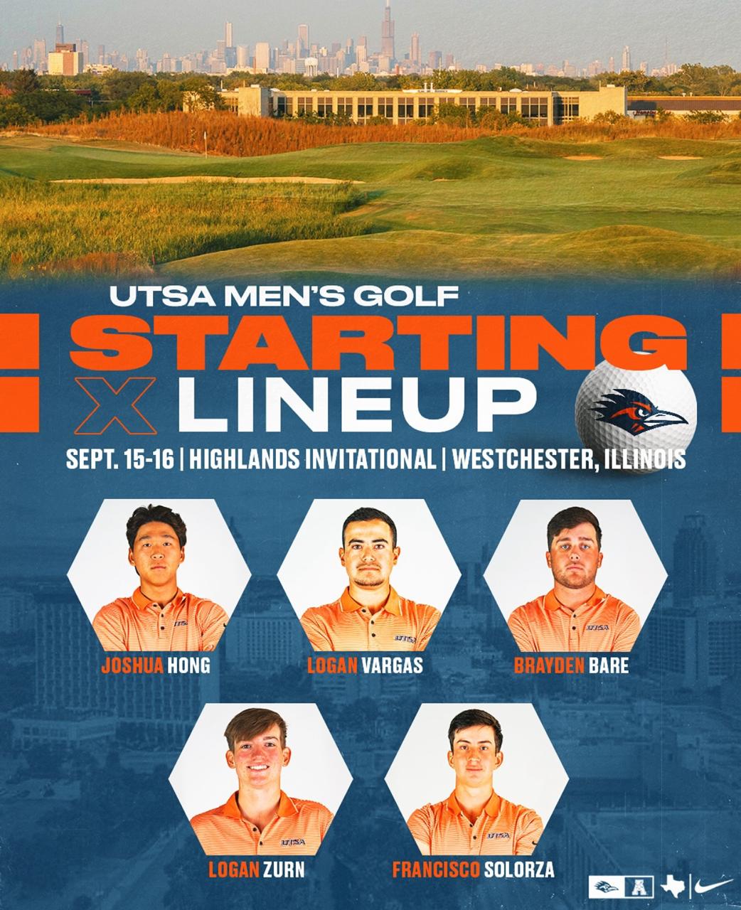 Joshua Hong UTSA Men's Golf Second Line-up Highlands