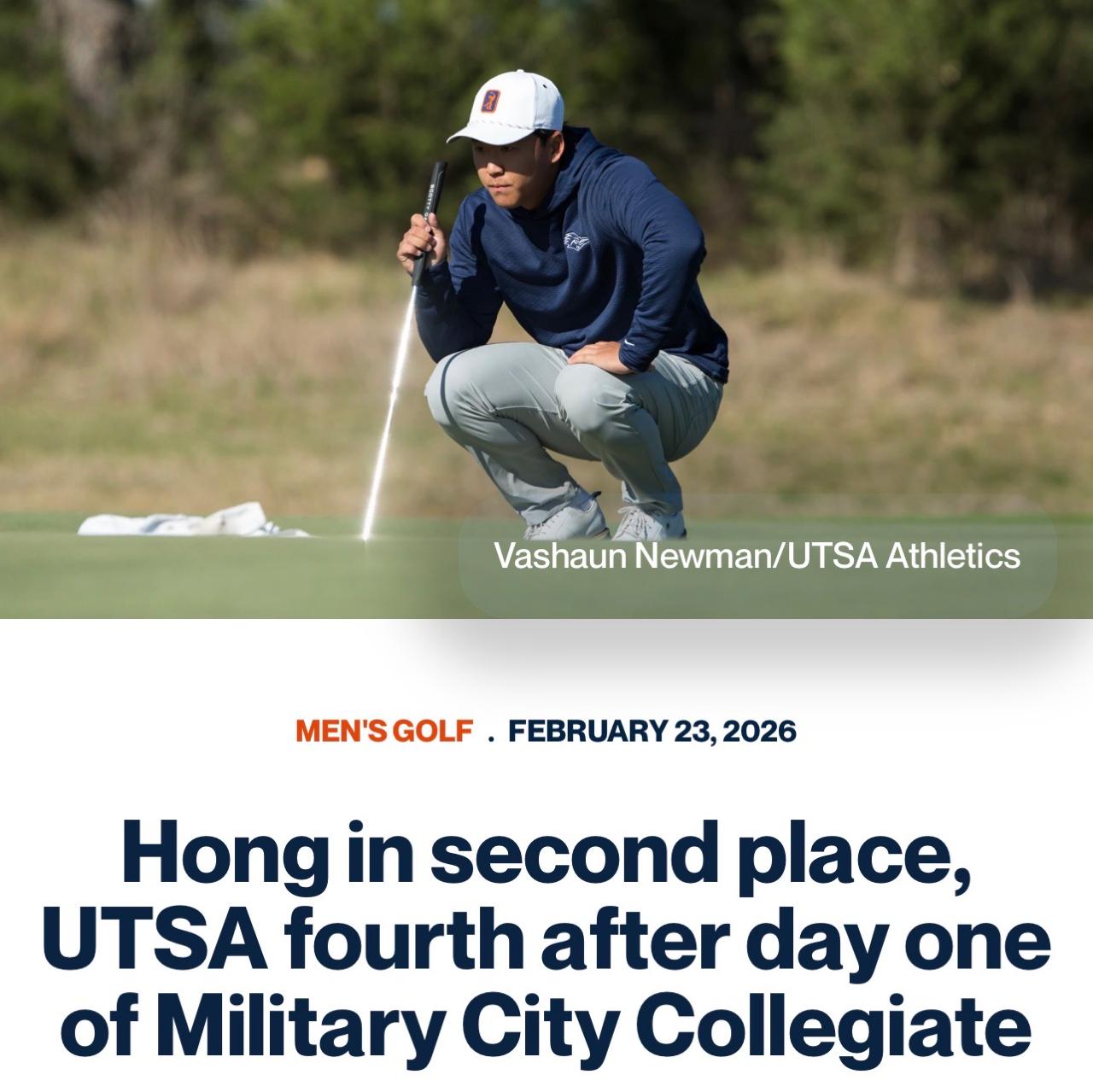 Joshua hong UTSA Military City Day 1 official article